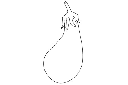 Coloriage Aubergine 02 – 10doigts.fr
